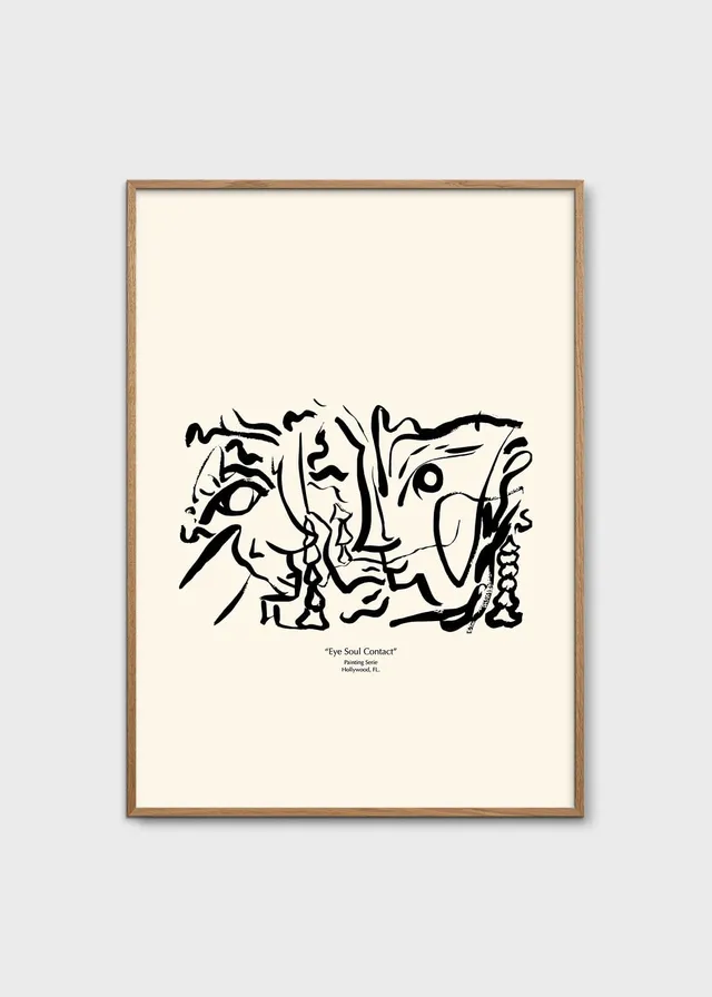 The Poster Club Art Prints Soul Contact 02 Poster 50x70 beige