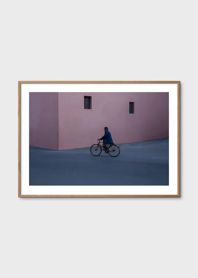The Poster Club Bicycle Man Kunstdruck 30x40 blau