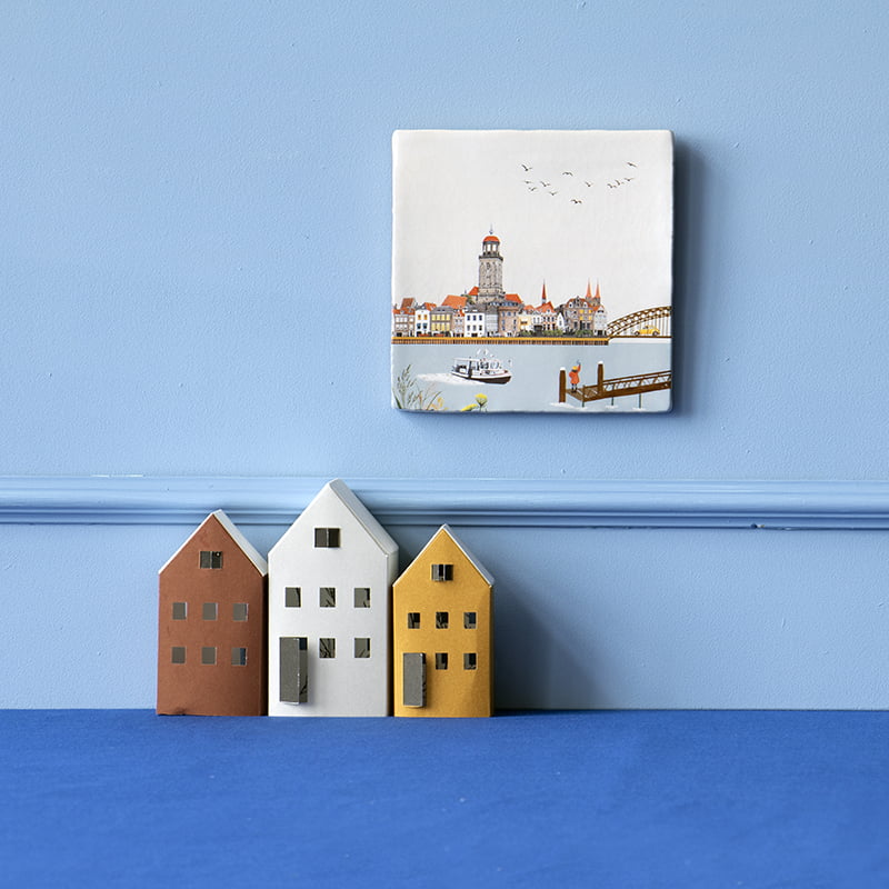 StoryTiles Delft Blue Deventer Fliese S 10x10 cm Stadtmotiv