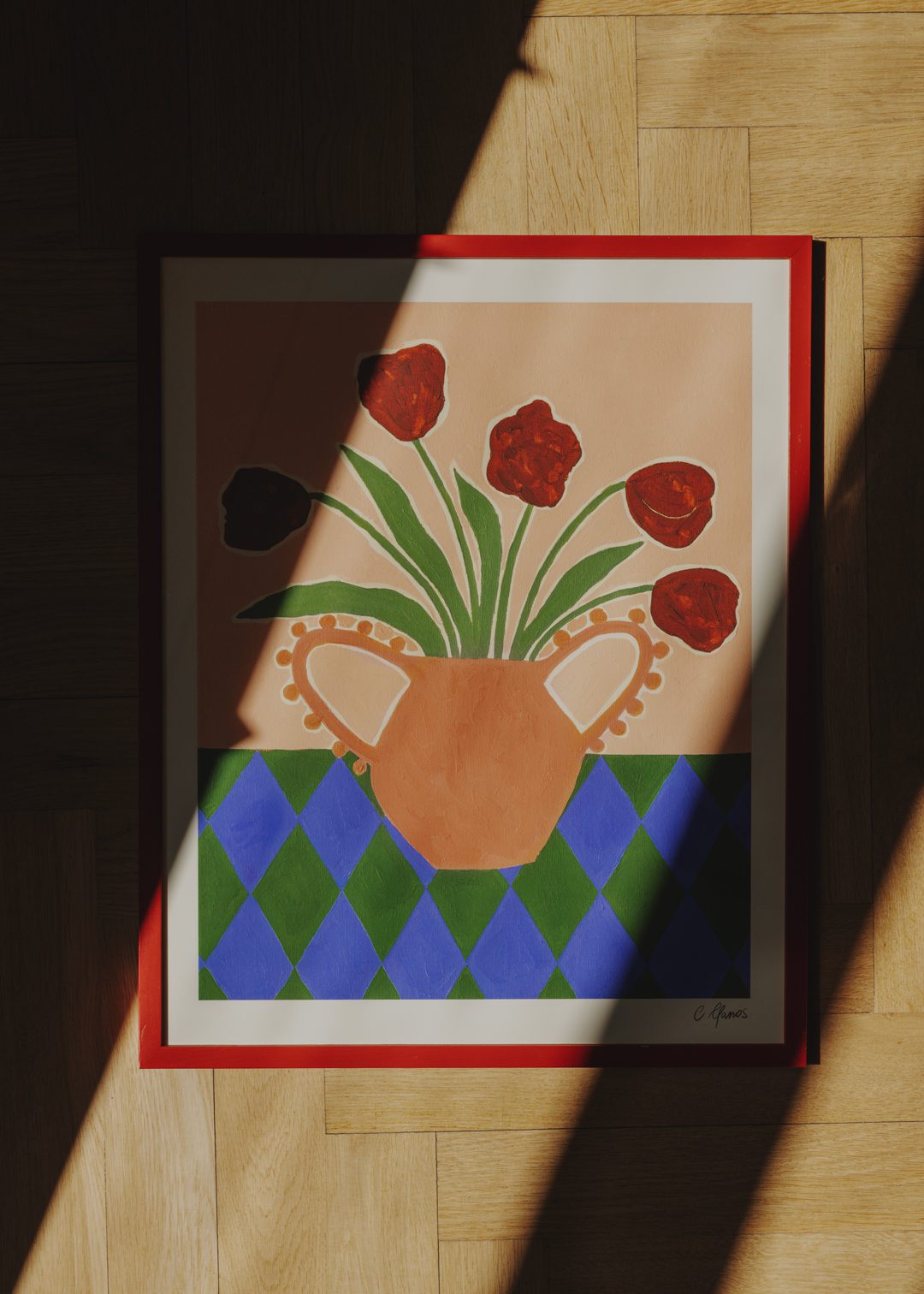 The Poster Club Red Tulips Poster 30x40 cm rot