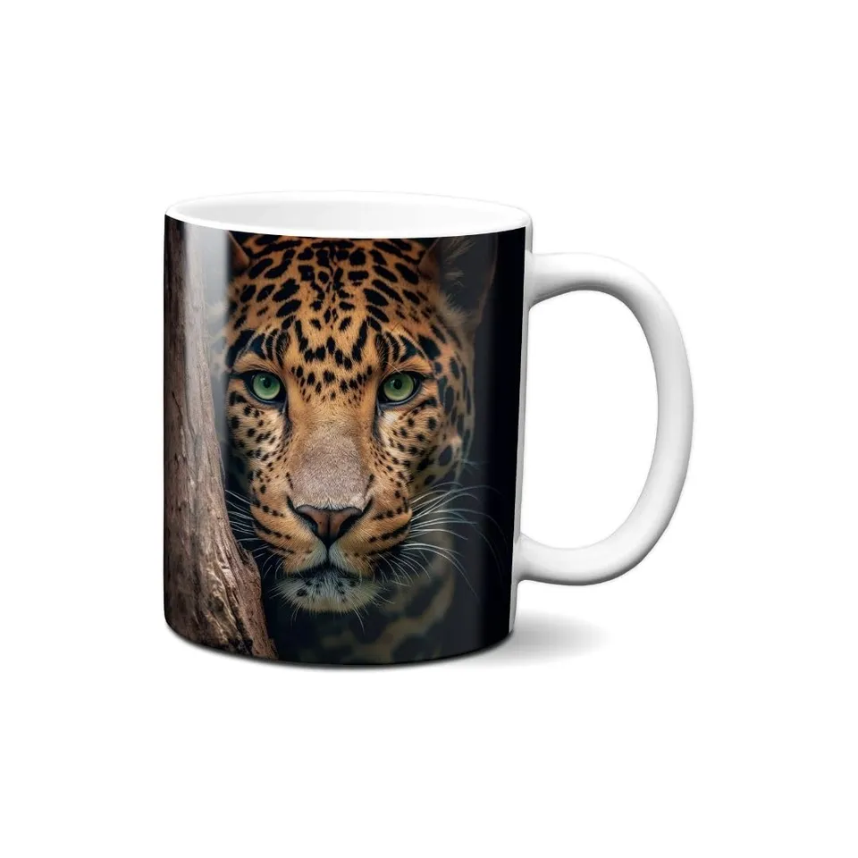Hustling Sharks Wandbilder Tasse Tiger thoughtful 330 ml weiß