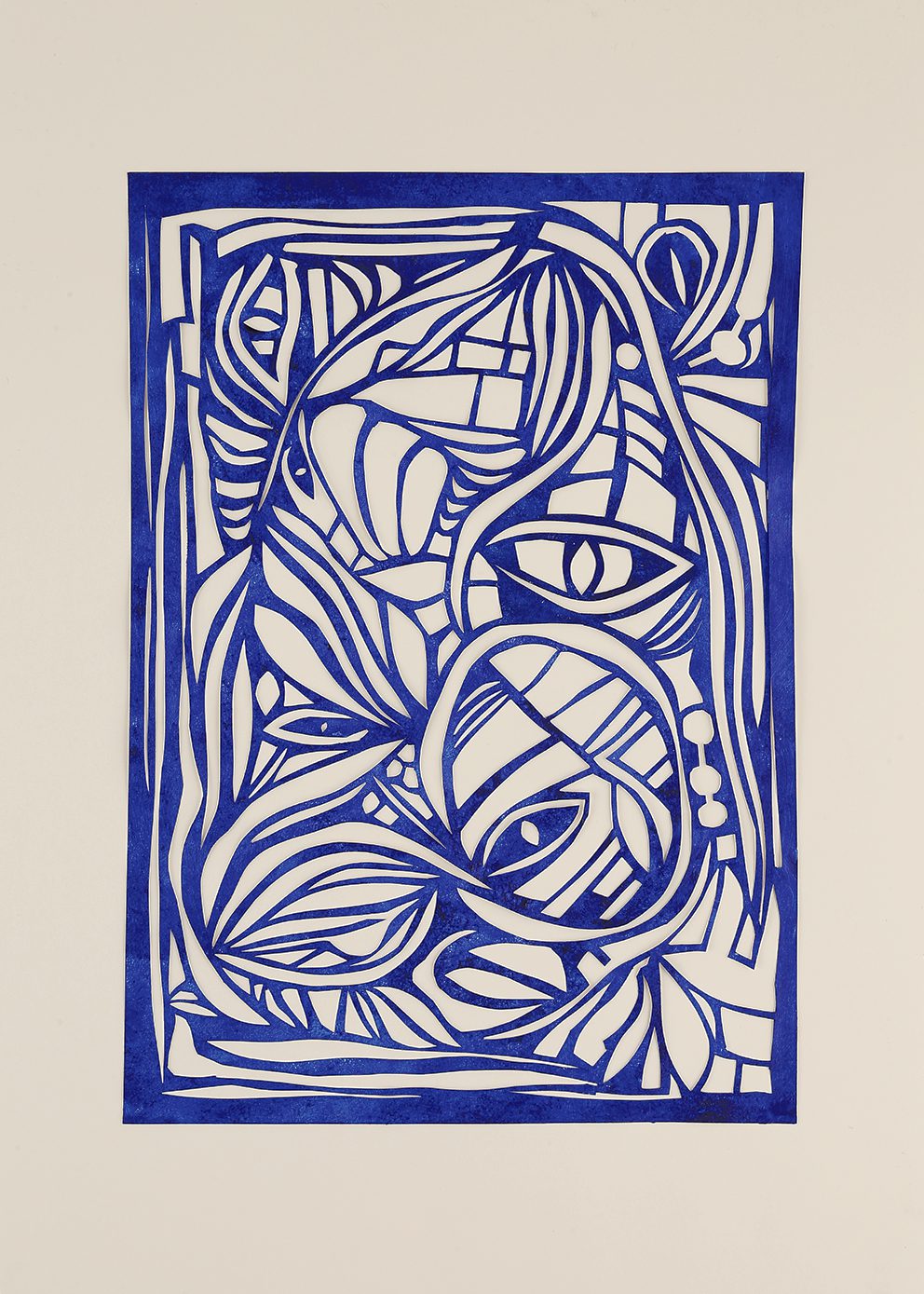 The Poster Club Wonderland Blue Kunstdruck A4 blau beige