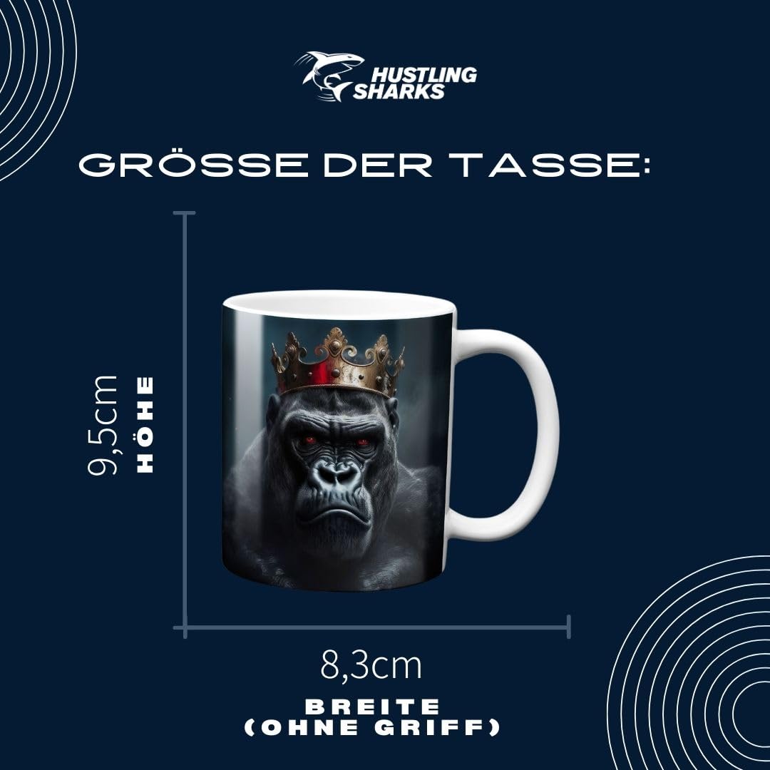 Hustling Sharks Wandbilder Der böse König Tasse 330ml weiß Keramik
