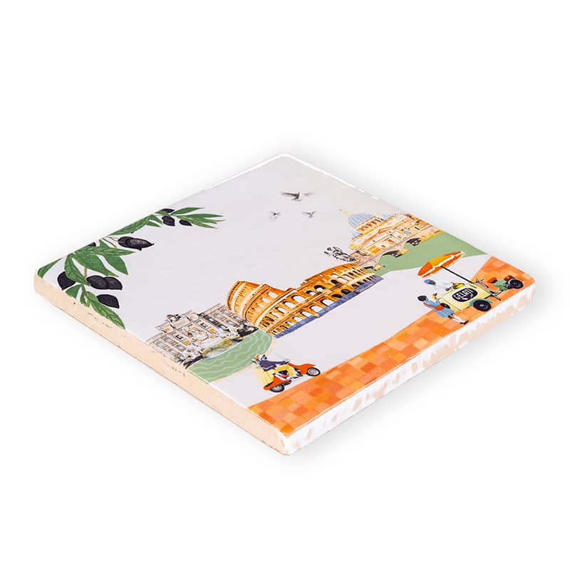 StoryTiles Delft Blue Bellissima Roma Fliese 10x10 Rom-Motiv