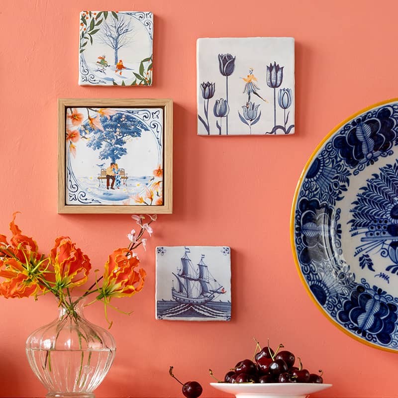 Storytiles Delft Blue Lente in de lucht Fliese 10x10 cm