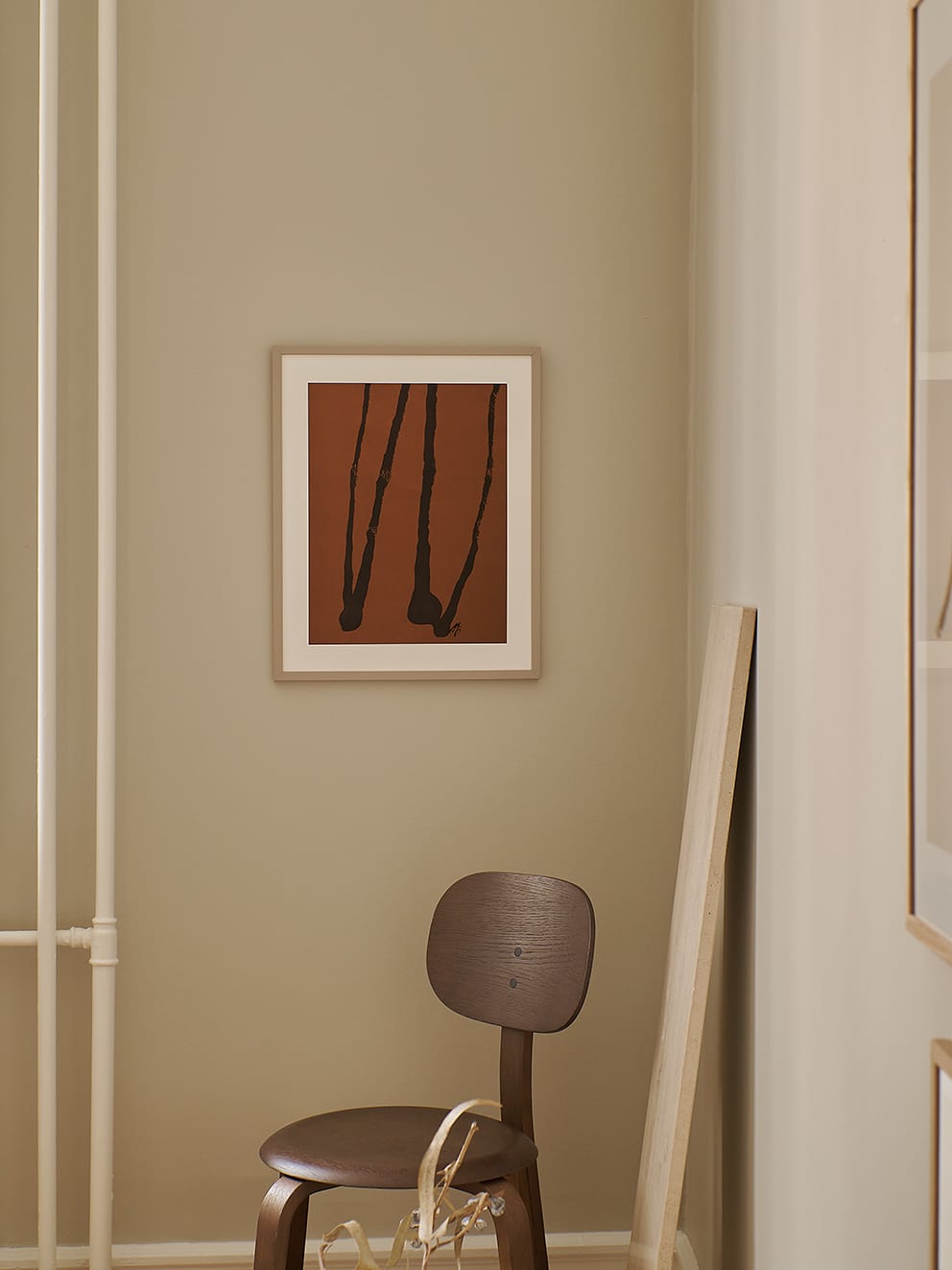 The Poster Club Abstract Man No. 02 Kunstdruck 40x50 Braun