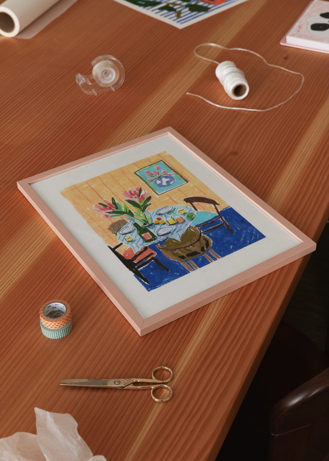 The Poster Club Art Prints Pastel Table Poster A4 pastell