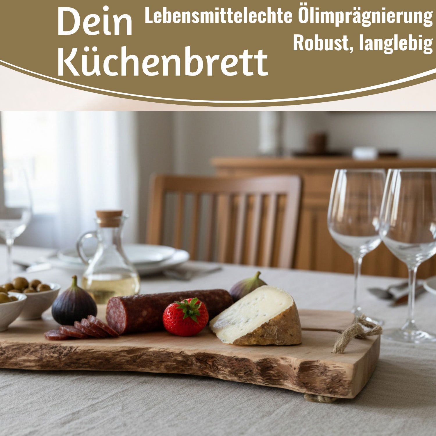 LS-LebenStil Küche & Haushalt Schneidebrett Mango 50cm