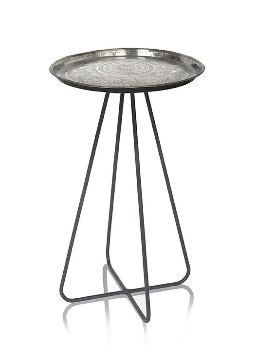 Mineheart Casablanca Beistelltisch Hoch 57cm Grau