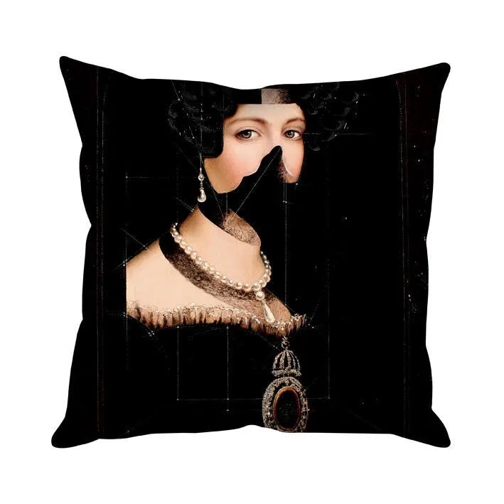 Mineheart Cushions Celia Kissen 45x45cm Schwarz Portrait