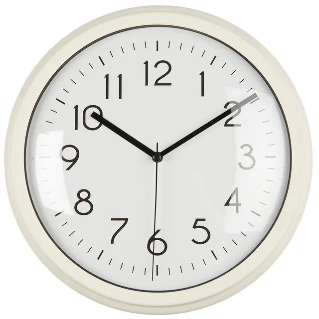 LS-LebenStil Nostalgie Wanduhr Cream Weiß 26cm Analog Retro