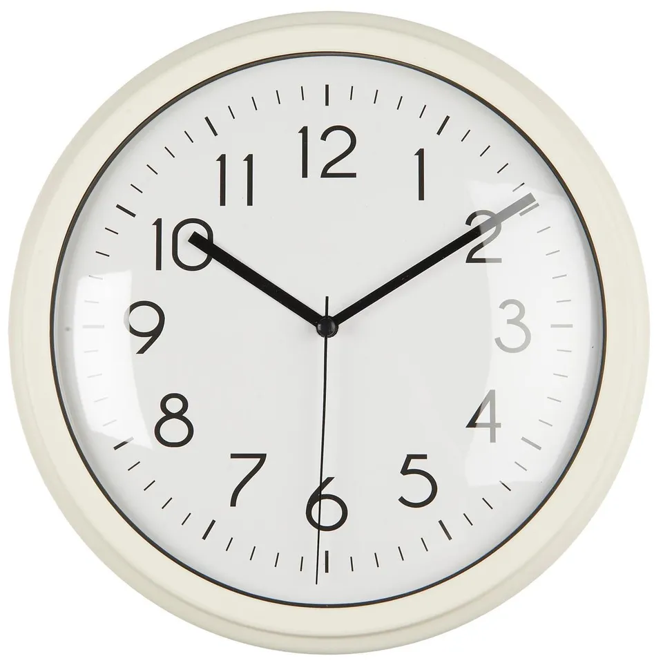 LS-LebenStil Nostalgie Wanduhr Cream Weiß 26cm Analog Retro