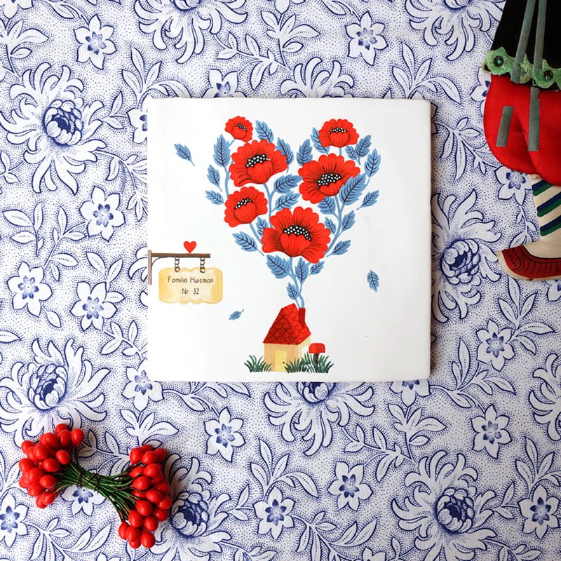 Storytiles Delft blue Waar liefde is Wandfliese S 10x10 cm Zuhause