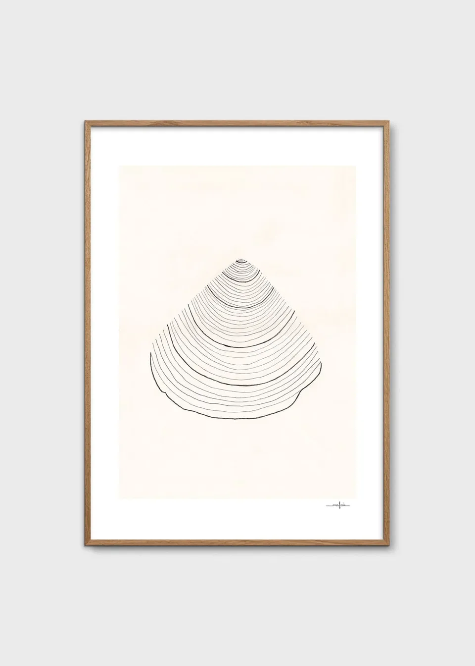 The Poster Club Shell Poster 30x40 cm Beige