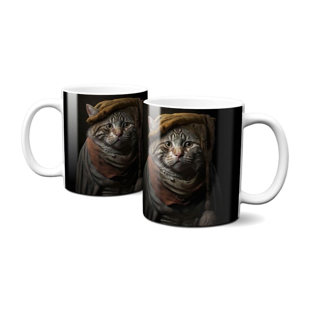Hustling Sharks Katze Tasse 330ml weiß Tiermotiv Geschenk