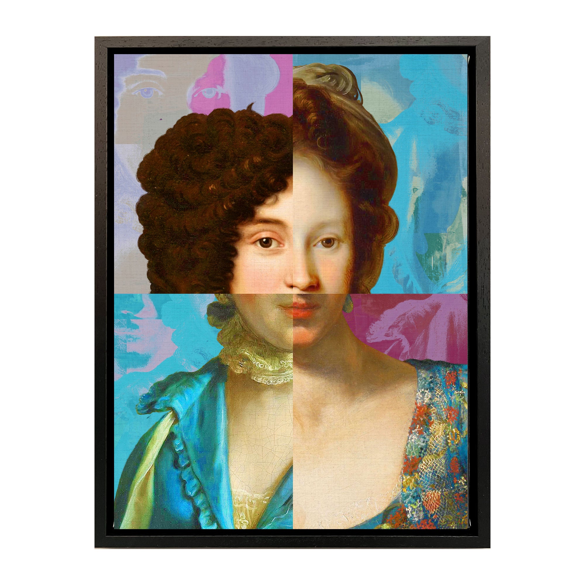 Mineheart Lady Puzzled Poster Blaues Kleid 30x41 cm