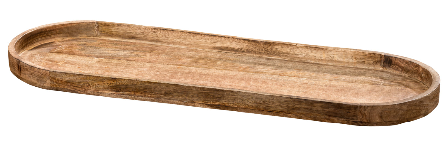 LS-LebenStil Küche & Haushalt XL Deko-Tablett Mango-Holz 72cm braun