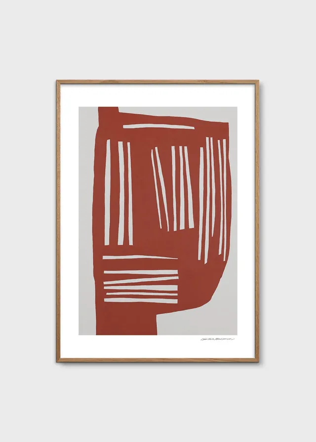The Poster Club Art Prints Blush Kunstdruck 30x40 cm Grau Rot