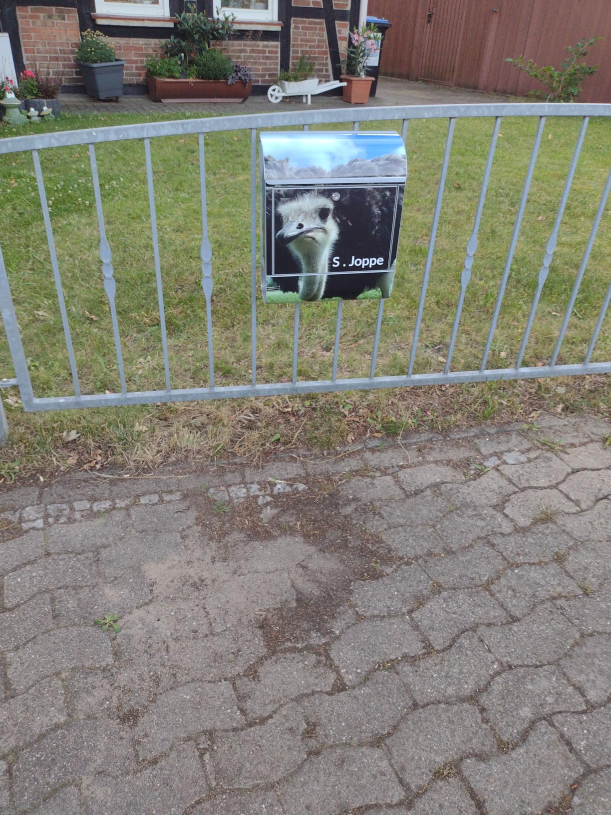 Banjado Briefkasten Wunschmotiv Silber Zeitungsfach A4 Stahl
