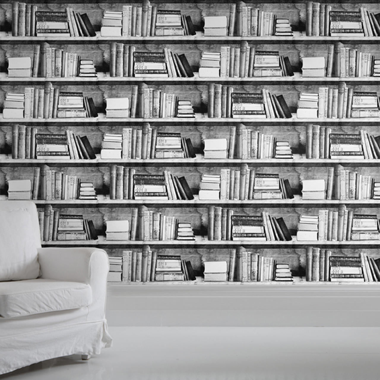 Mineheart Photocopy Bookshelf Tapete Bücherregal SW
