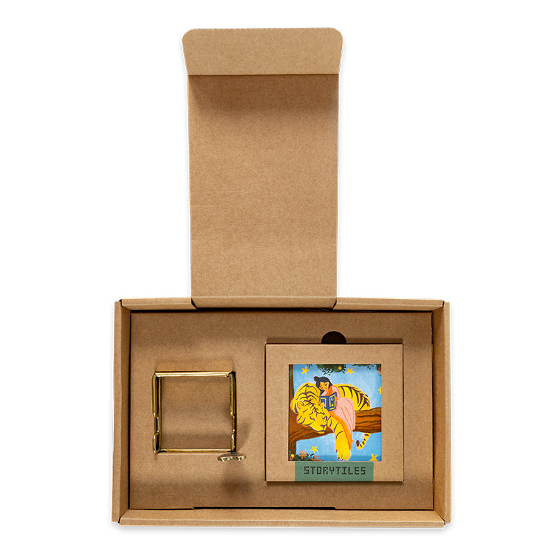 Storytiles Gift Sets Magical nighttime story Fliese 10x10 cm Tiger
