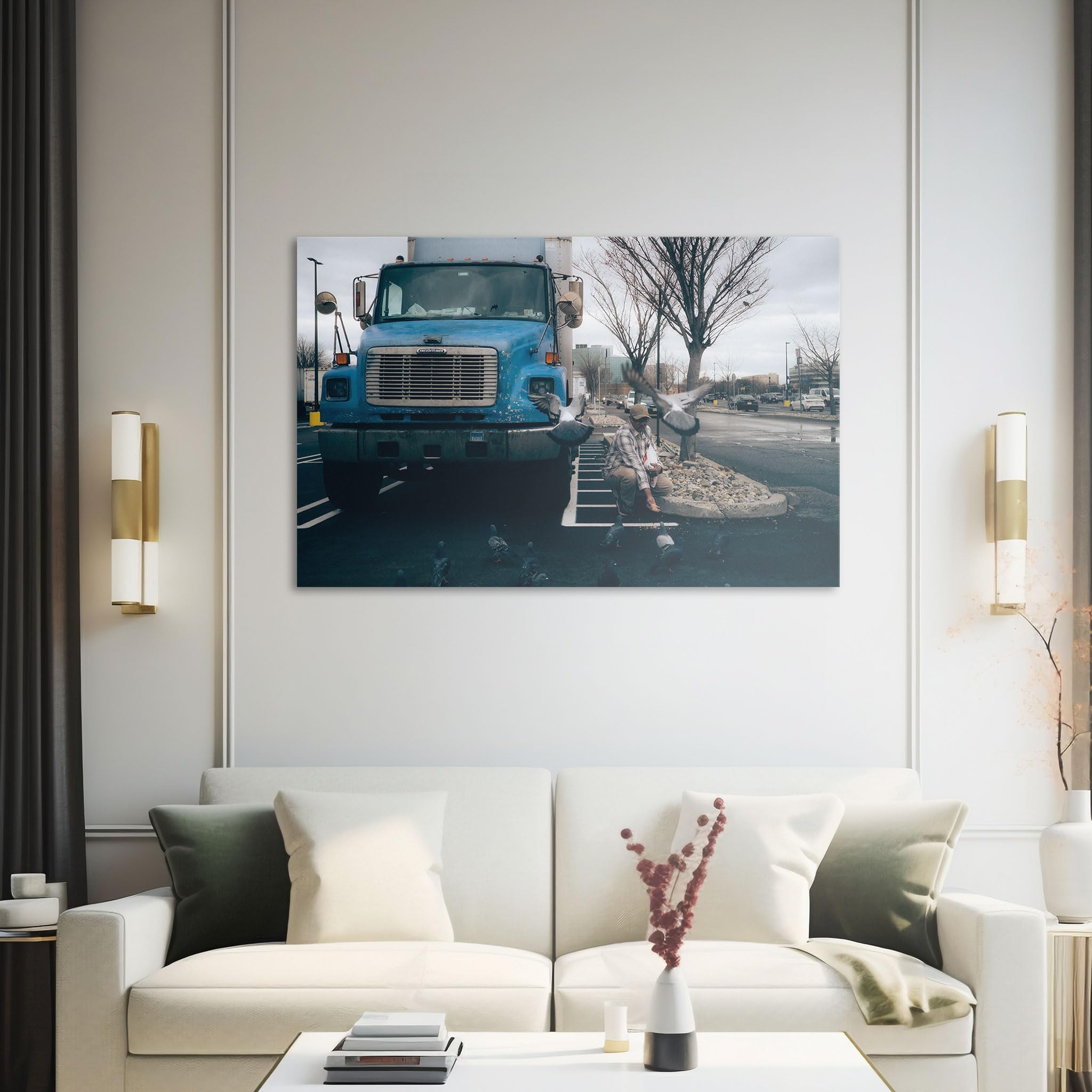 Hustling Sharks Wandbilder Kurze Ruhepause Leinwand 40x30 cm Urban