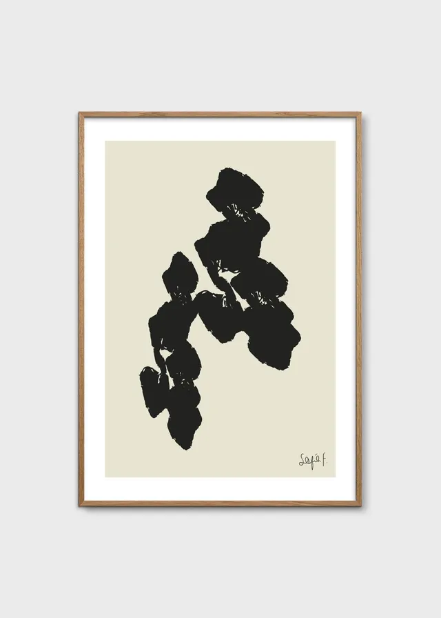The Poster Club Art Prints Vervain Poster A4 schwarz