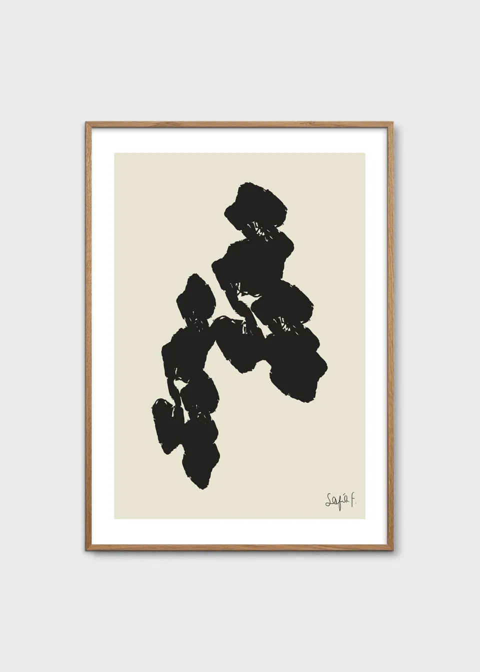 The Poster Club Art Prints Vervain Poster A4 schwarz