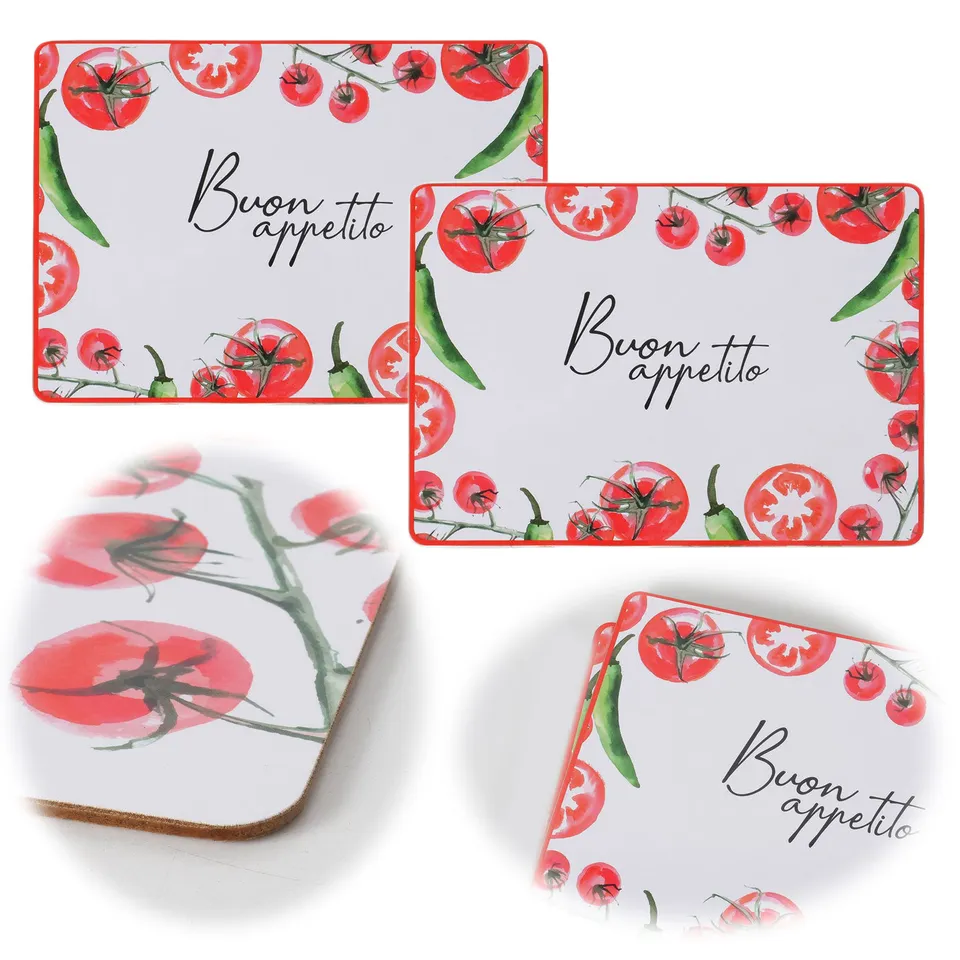 LS-LebenStil Italia Tischset Kork 40x30cm 2er Set Buon Appetito