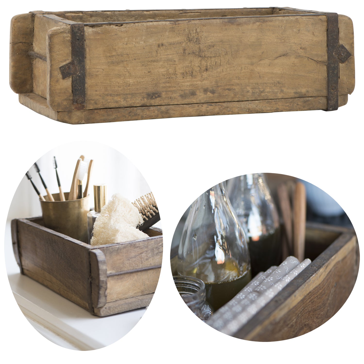 LS-LebenStil Möbel & Wohnen Unika Holzbox Ziegelform 31x15cm B-Ware