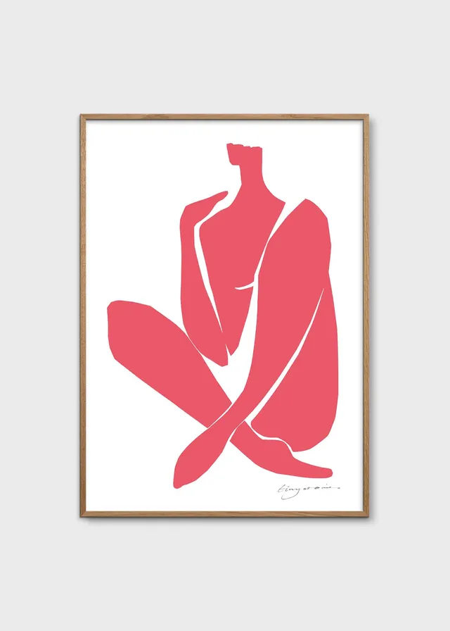 The Poster Club Pink Intimacy Kunstdruck A4 rosa abstrakt