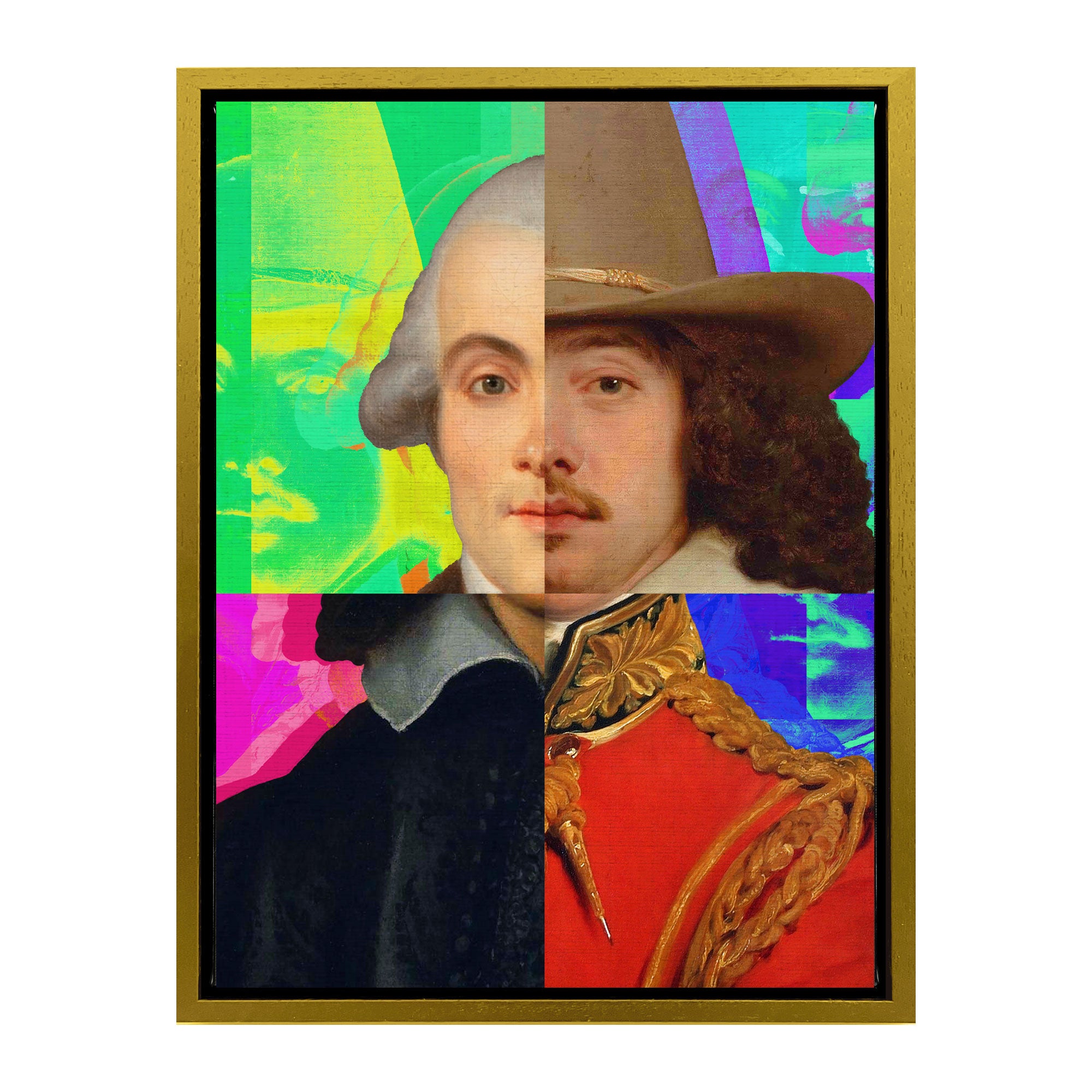 Mineheart Gentleman Puzzled Portrait Poster Rot Gold 40x50cm