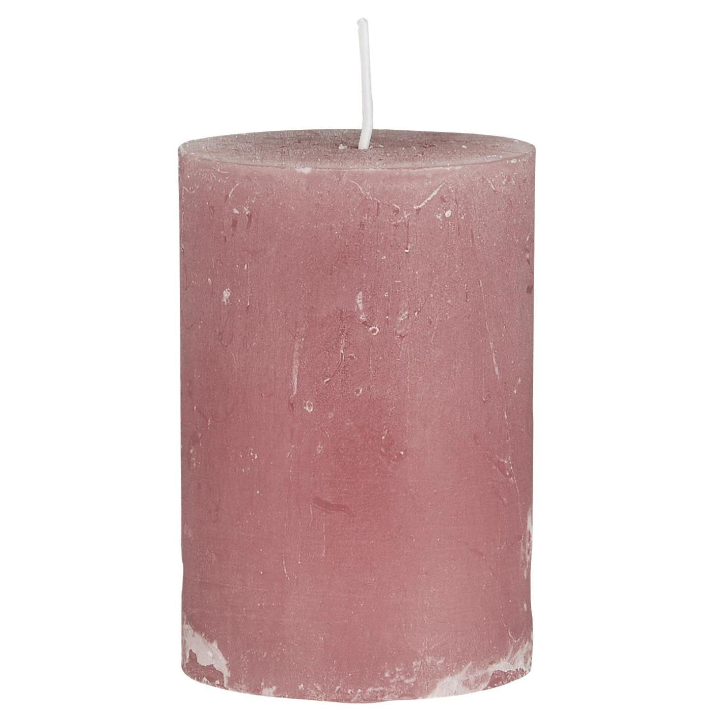 LS-LebenStil Möbel & Wohnen Ribe Stumpenkerze 10x6,8cm Rosa