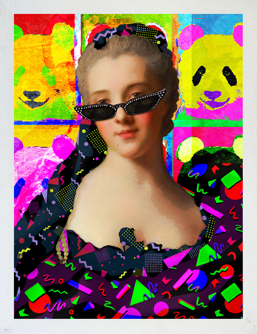 Mineheart Pop Panda and Sunglasses Lady Poster 30x41cm