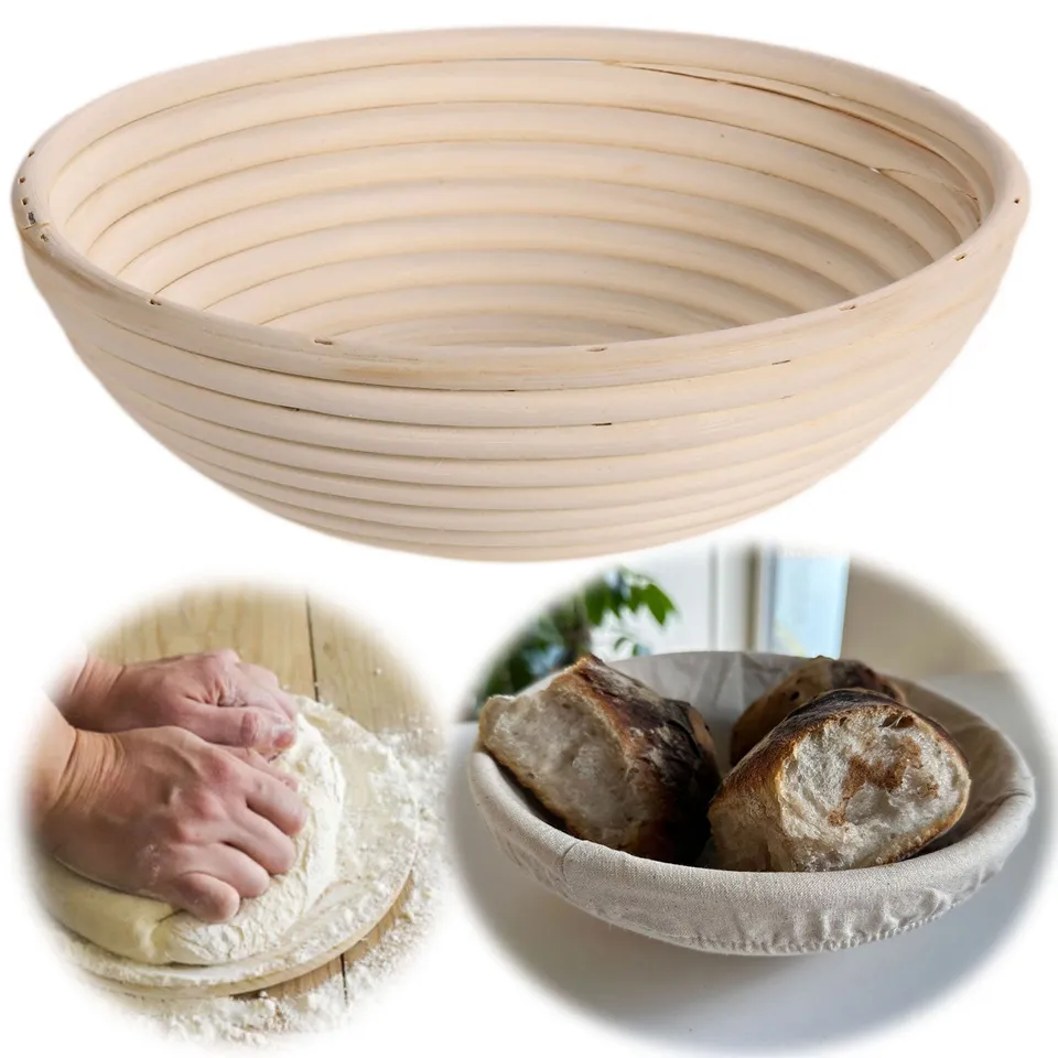 LS-LebenStil Gärkörbchen rund 25x8cm Peddigrohr Brotkorb