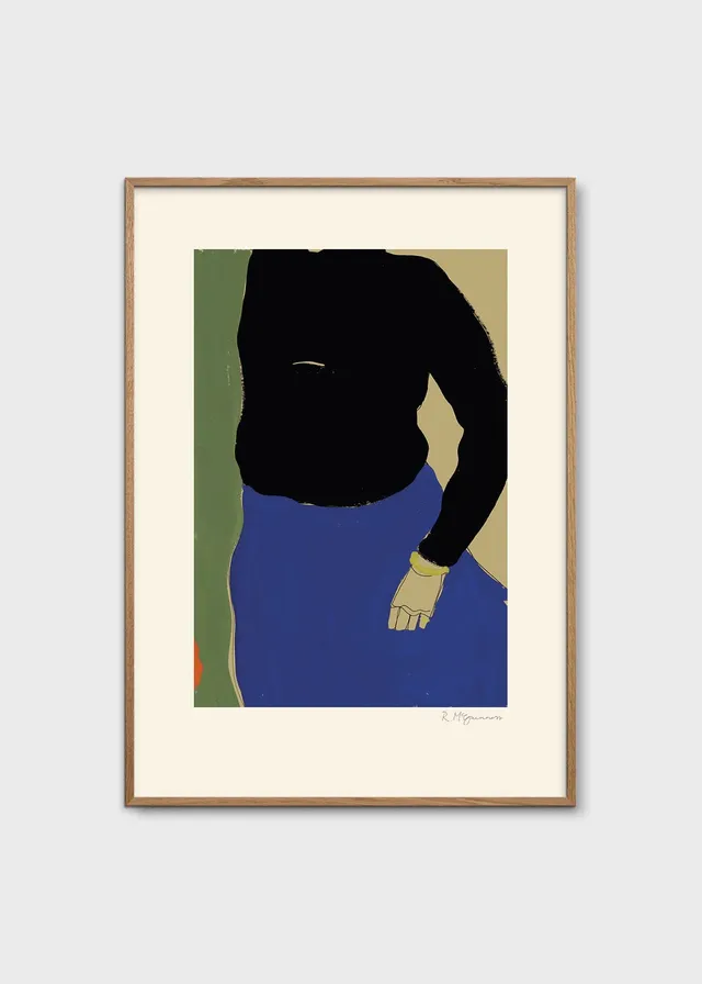 The Poster Club Black Top Blue Skirt Poster 30x40 cm Blau