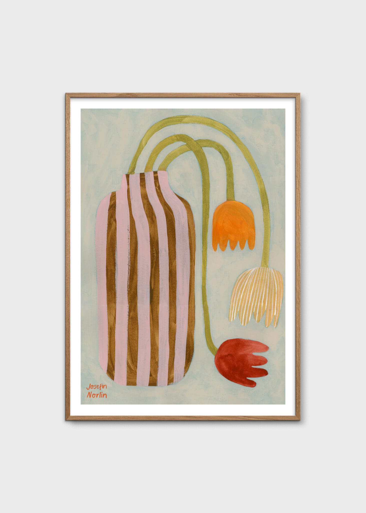 The Poster Club Art Prints Fallen Tulips Poster 30x40 cm braun