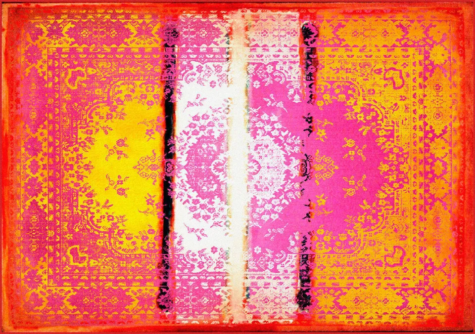 Mineheart Kashan Remix Teppich Orange-Pink 400x281,5cm