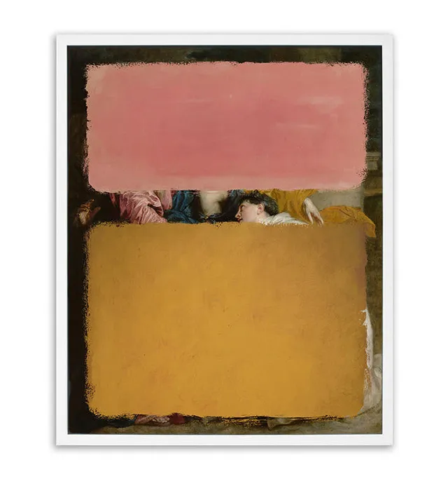 Mineheart Wall Art Colours Pink Orange Original 81x66cm