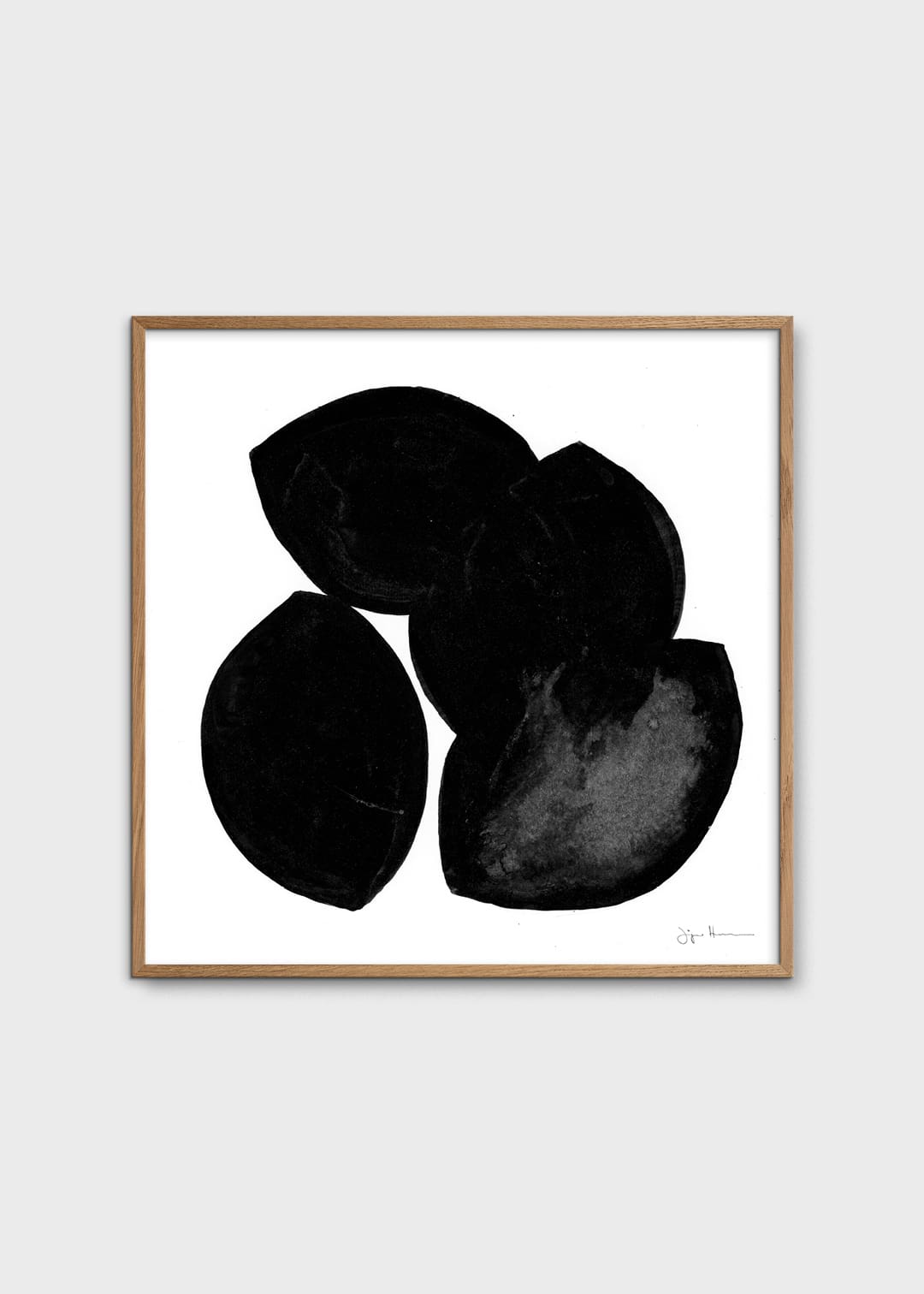 The Poster Club Art Prints Leaves VII Poster 50x50 cm schwarz