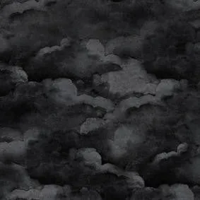 Mineheart Night Black Clouds Tapete Schwarz Rolle