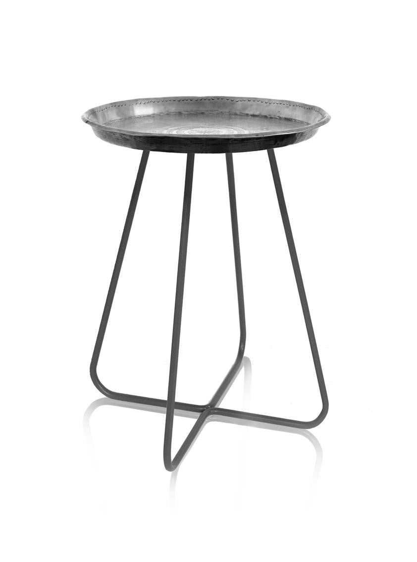 Mineheart New Casablanca Beistelltisch Grau Silber Kurz