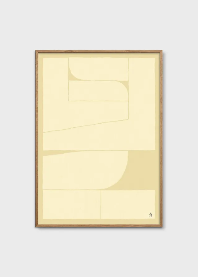 The Poster Club Art Prints 7AM Poster A4 beige gelb