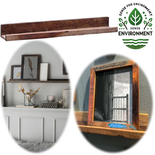LS-LebenStil Housewood Wandregal Holz Braun 60x10x5cm