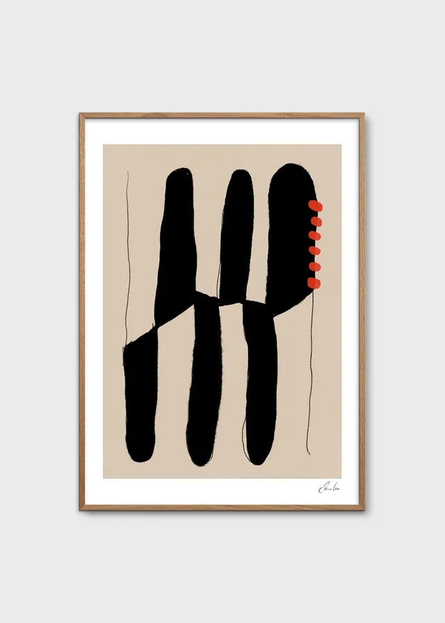 The Poster Club Skifte Kunstdruck 30x40 cm beige schwarz
