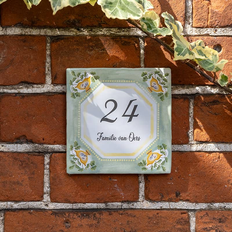 Storytiles Delft Blue Garden Flowers Hausnummer Fliese S 10x10
