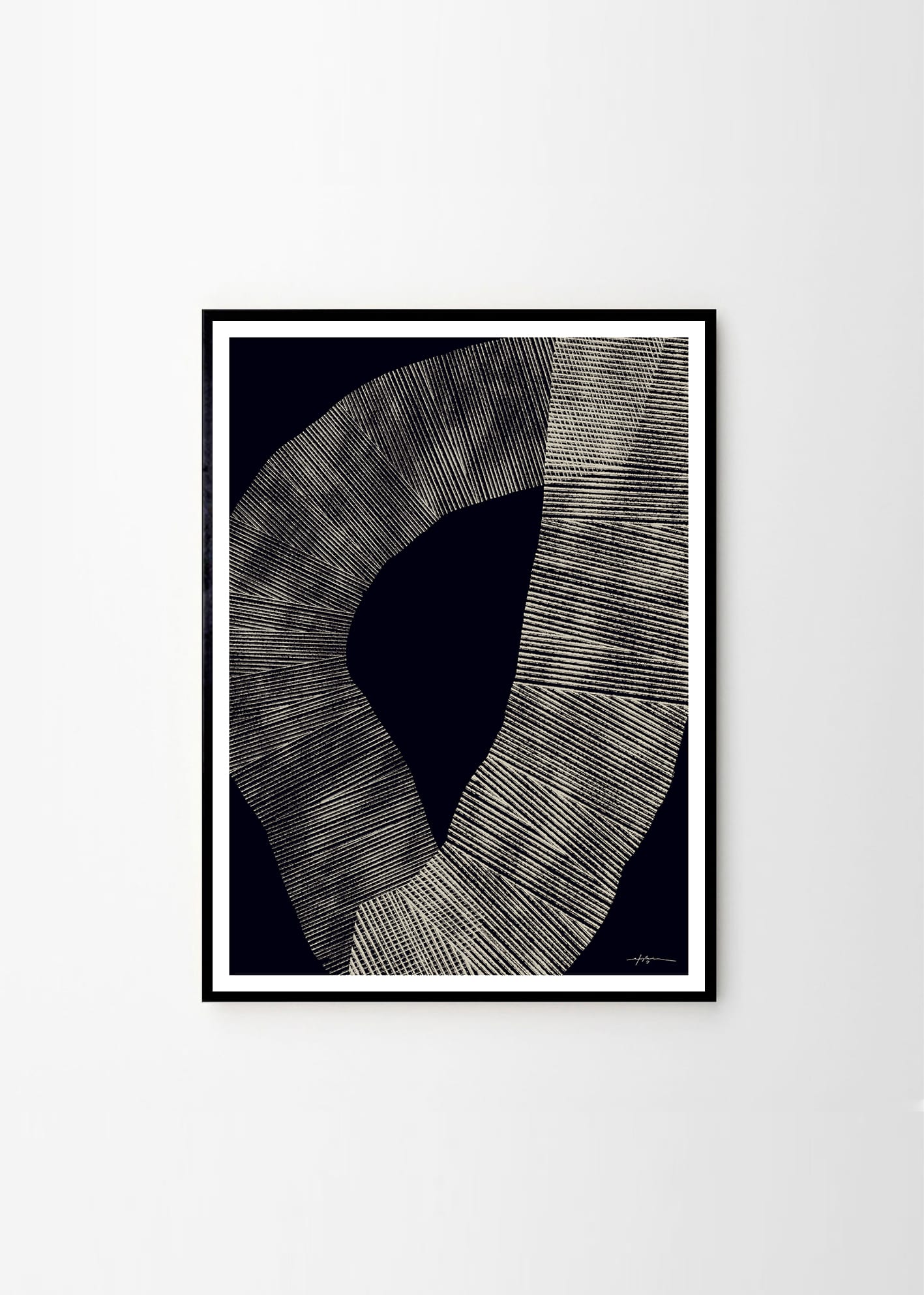 The Poster Club Abstract 696 Poster 30x40 cm schwarz weiß