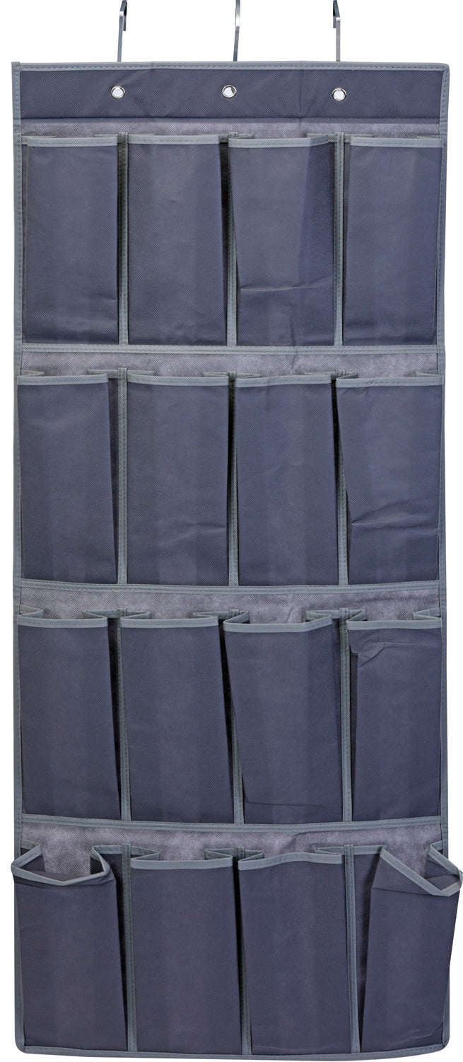LS-LebenStil Hänge-Organizer XL grau 16 Fächer 45x110 cm faltbar