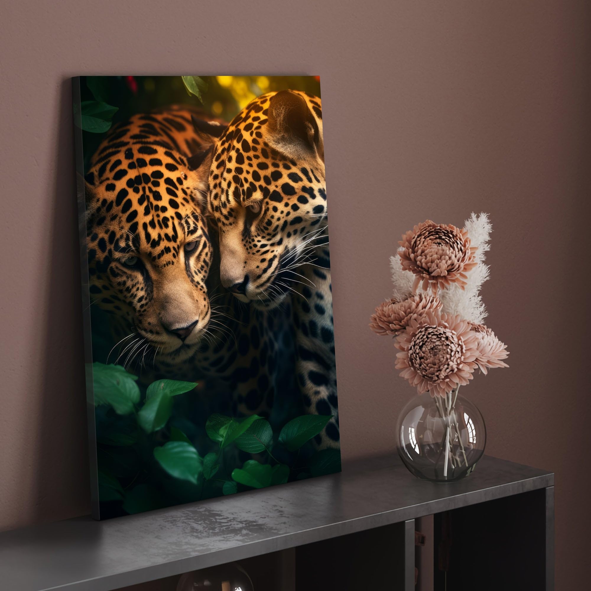 Hustling Sharks Wandbilder Jaguar Romantic Wandbild 40x60 cm