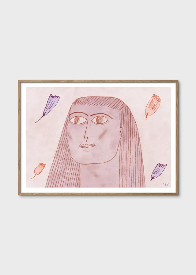 The Poster Club Art Prints Flower Lady Poster A4 rosa